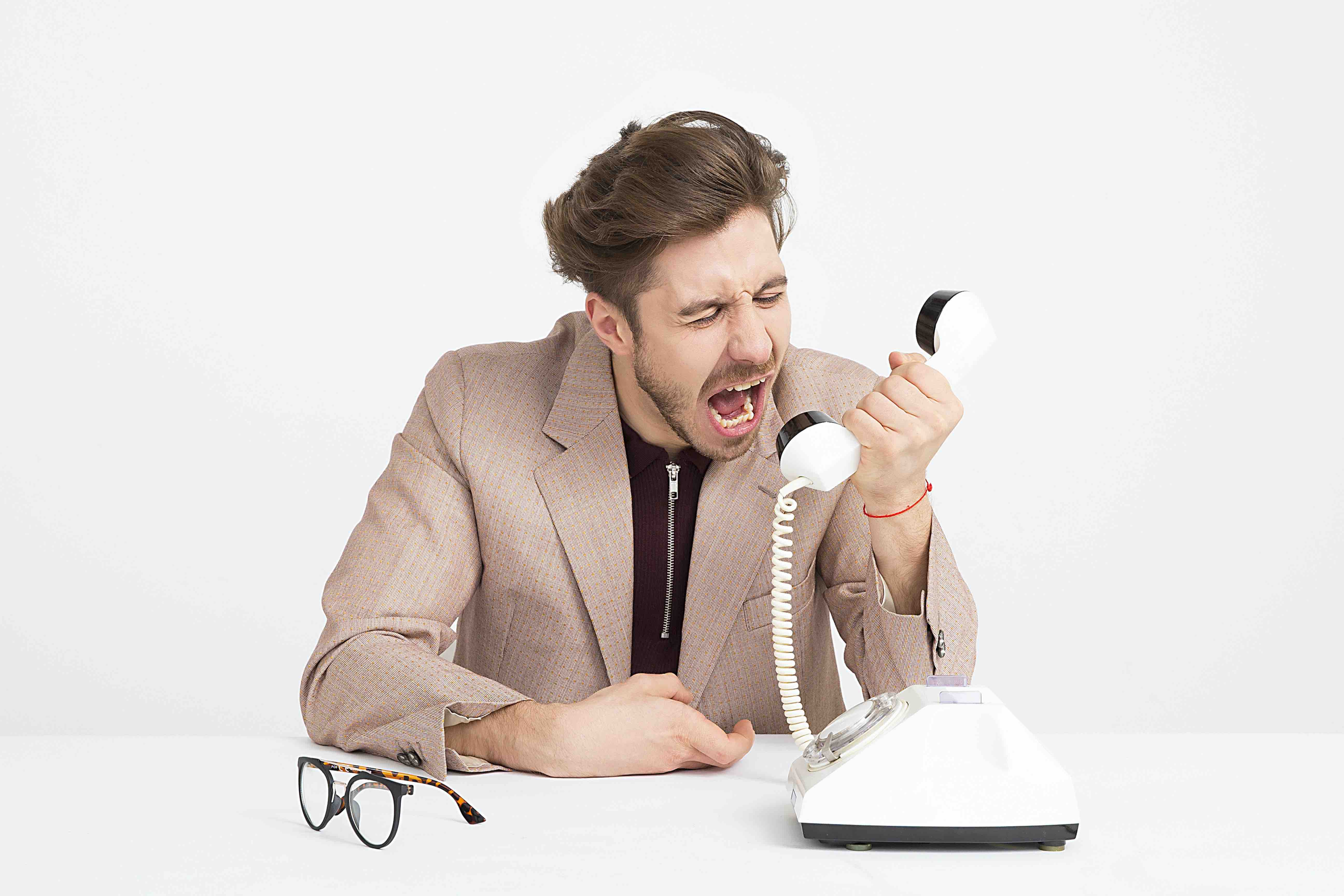 Frustrated on phone